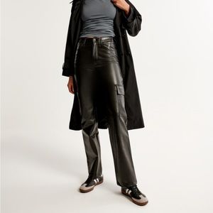 ABERCROMBIE LEATHER CARGO JEANS